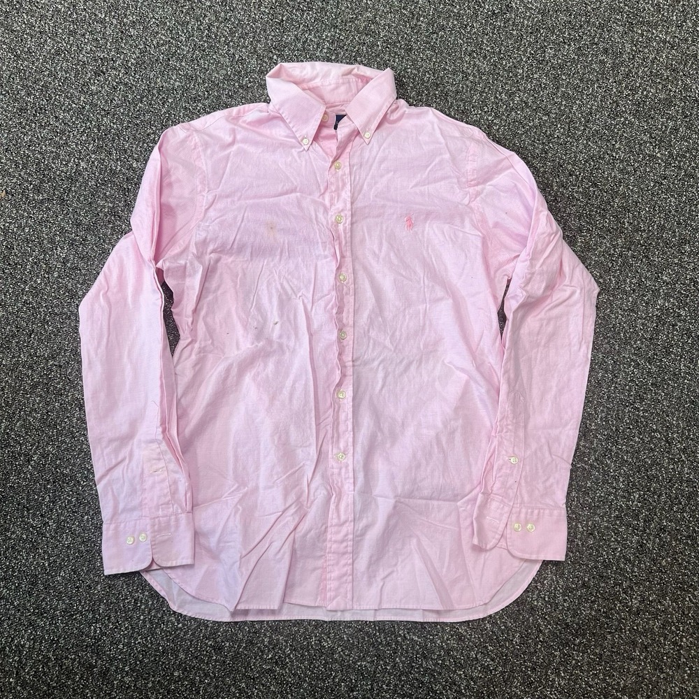 Ralph Lauren Shirt Mens Xl Pink Patterned Classic Fit Button Down Pony 16